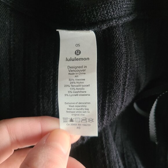 Lululemon Divinity Poncho *Woven Black Cardigan One Size Fits All - Picture 12 of 14